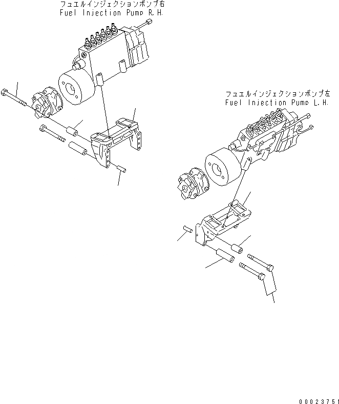 Схема запчастей Komatsu SDA12V140E-1D-A - ТОПЛ. НАСОС КОРПУС (PREСМАЗКА СПЕЦ-Я.)(№7-) ДВИГАТЕЛЬ