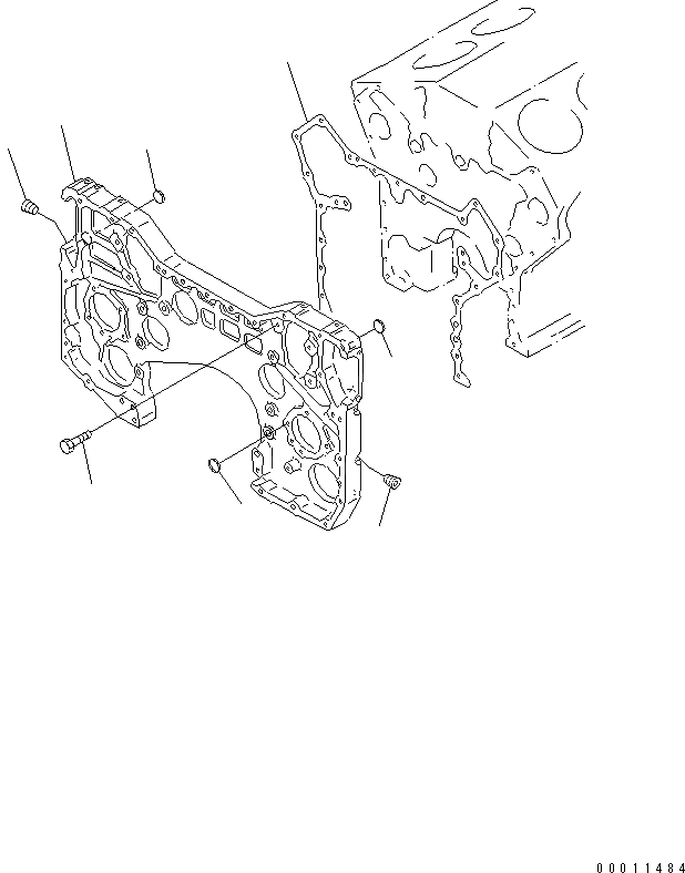 Схема запчастей Komatsu SDA12V140E-1D-AD - КОРПУС ШЕСТЕРЕНН. ПЕРЕДАЧИ (БЕЗ ДАТЧИК ПРОРЫВА ГАЗОВ)(№7-) ДВИГАТЕЛЬ