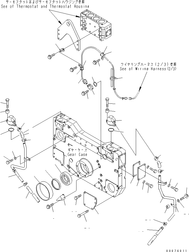 Схема запчастей Komatsu SDA12V140E-1D-AD - САПУН И ПЕРЕДН. УПЛОТНЕНИЕ (С ДАТЧИК ПРОРЫВА ГАЗОВ)(№-) ДВИГАТЕЛЬ