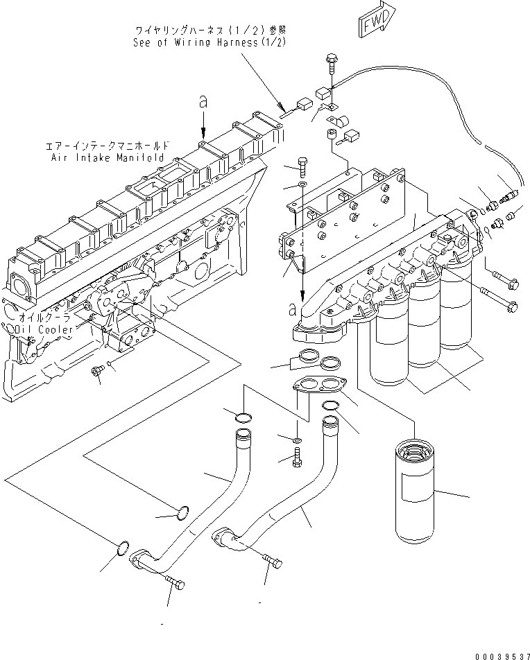Схема запчастей Komatsu SDA12V140E-1D-AD - МАСЛ. ФИЛЬТР(№7-) ДВИГАТЕЛЬ