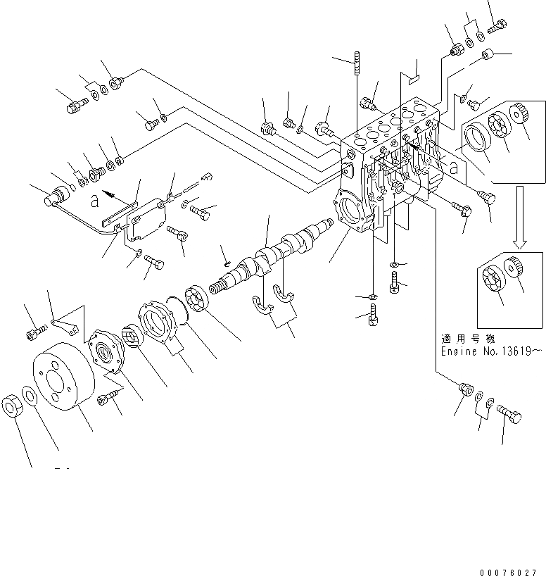 Схема запчастей Komatsu SDA12V140E-1D-AD - ТОПЛ. НАСОС (НАСОС) (ЛЕВ.) (/) (ДЛЯ ОГРАНИЧЕНИЯ ПО ВЫБРОСУ ЕВРОП.) (ВНУТР. ЧАСТИ)(№9-) ДВИГАТЕЛЬ