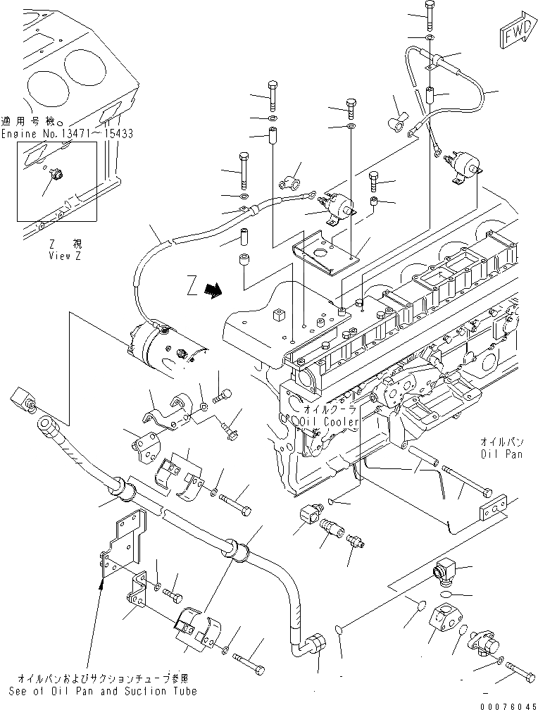 Схема запчастей Komatsu SDA12V140E-1D-AD - PRE LUBE МАСЛ. НАСОС И ДАТЧИК УР-НЯ МАСЛА СИСТЕМА КОМПОНЕНТЫ(№7-) ДВИГАТЕЛЬ