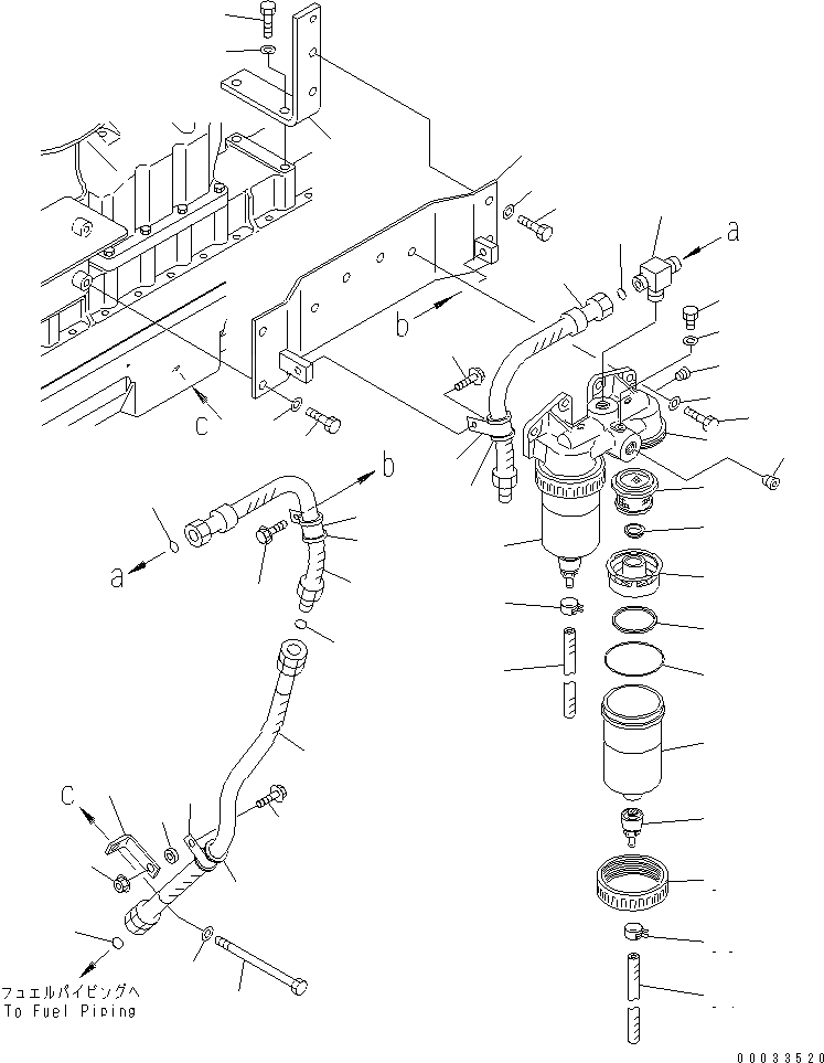Схема запчастей Komatsu SDA12V140E-1D-DH - ВОДООТДЕЛИТЕЛЬ(№-) ДВИГАТЕЛЬ