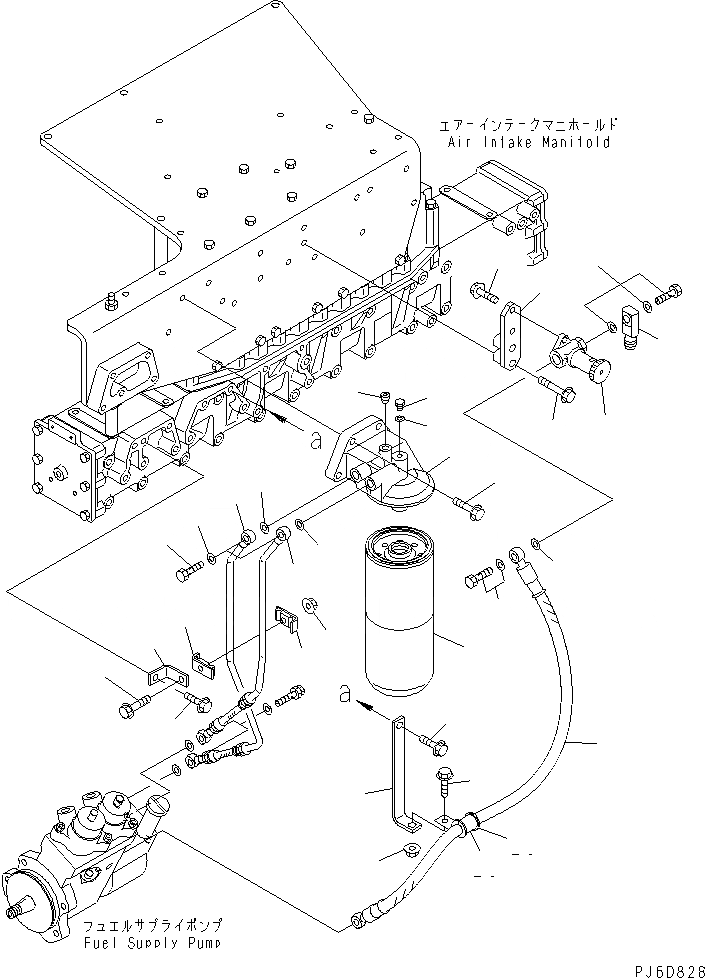 Схема запчастей Komatsu SDA6D140E-3A-9 - ТОПЛИВН. ФИЛЬТР.(№78-) ДВИГАТЕЛЬ