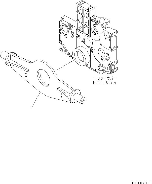 Схема запчастей Komatsu SDA6D140E-2E-9 - КРЕПЛЕНИЕ ДВИГАТЕЛЯ(№-) ДВИГАТЕЛЬ