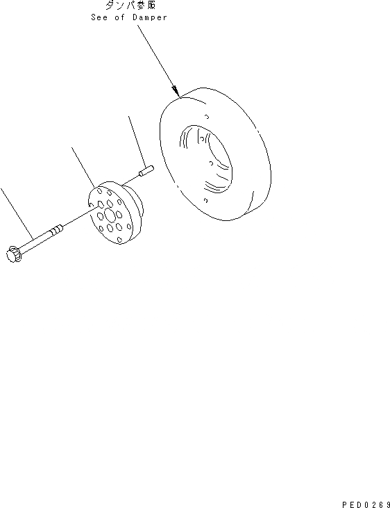 Схема запчастей Komatsu SDA6D140E-2E-9 - ШКИВ КОЛЕНВАЛА(№-) ДВИГАТЕЛЬ