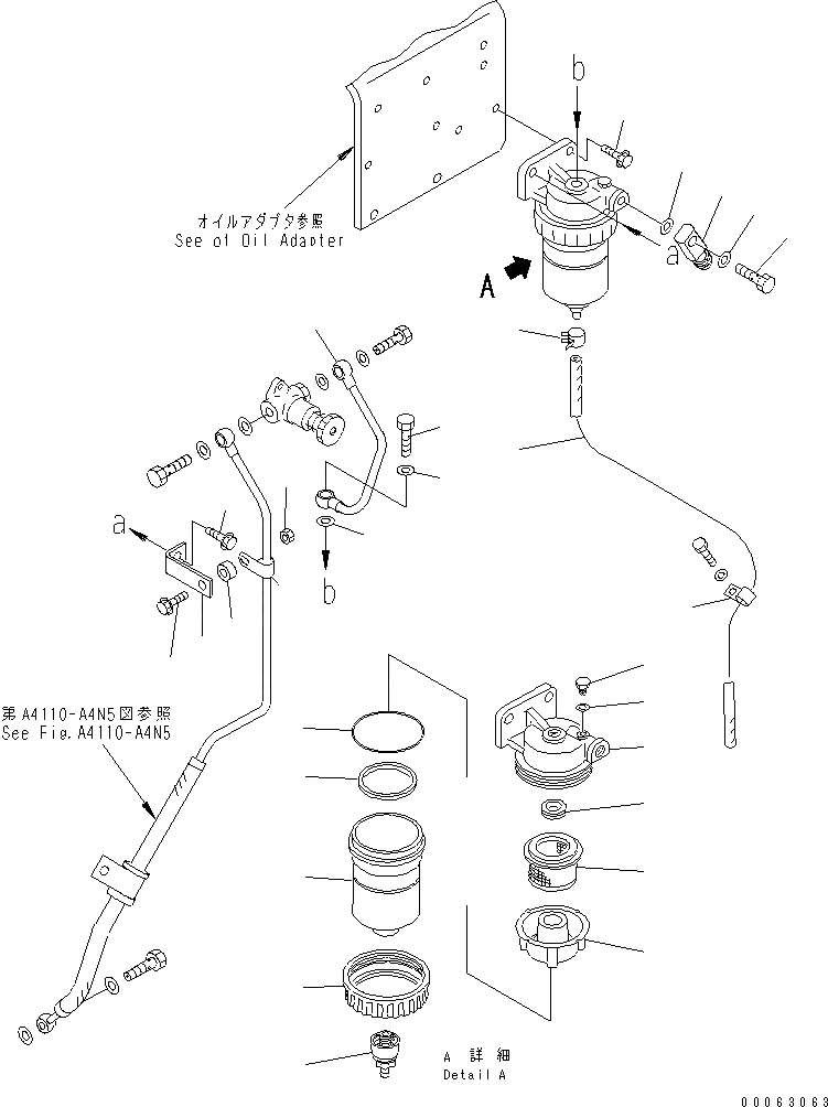 Схема запчастей Komatsu SDA6D140E-2E-9 - ВОДООТДЕЛИТЕЛЬ(№-) ДВИГАТЕЛЬ