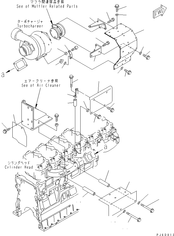 Схема запчастей Komatsu SDA6D140E-3H-9 - ТЕРМОЗАЩИТА(№78-) ДВИГАТЕЛЬ