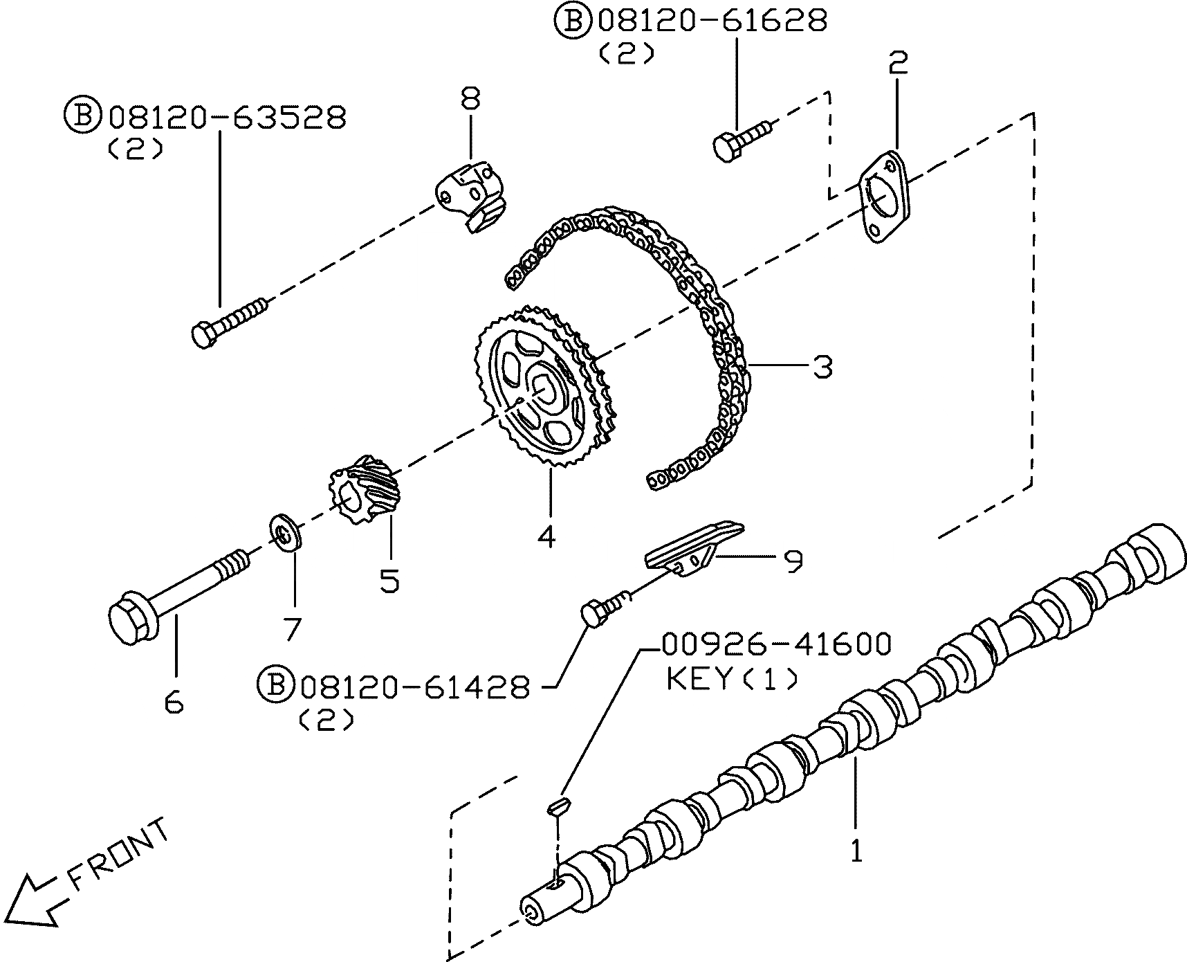 Схема запчастей Komatsu TB45-1 - РАСПРЕДВАЛ И КЛАПАН MECHANISH (/) ДВИГАТЕЛЬ