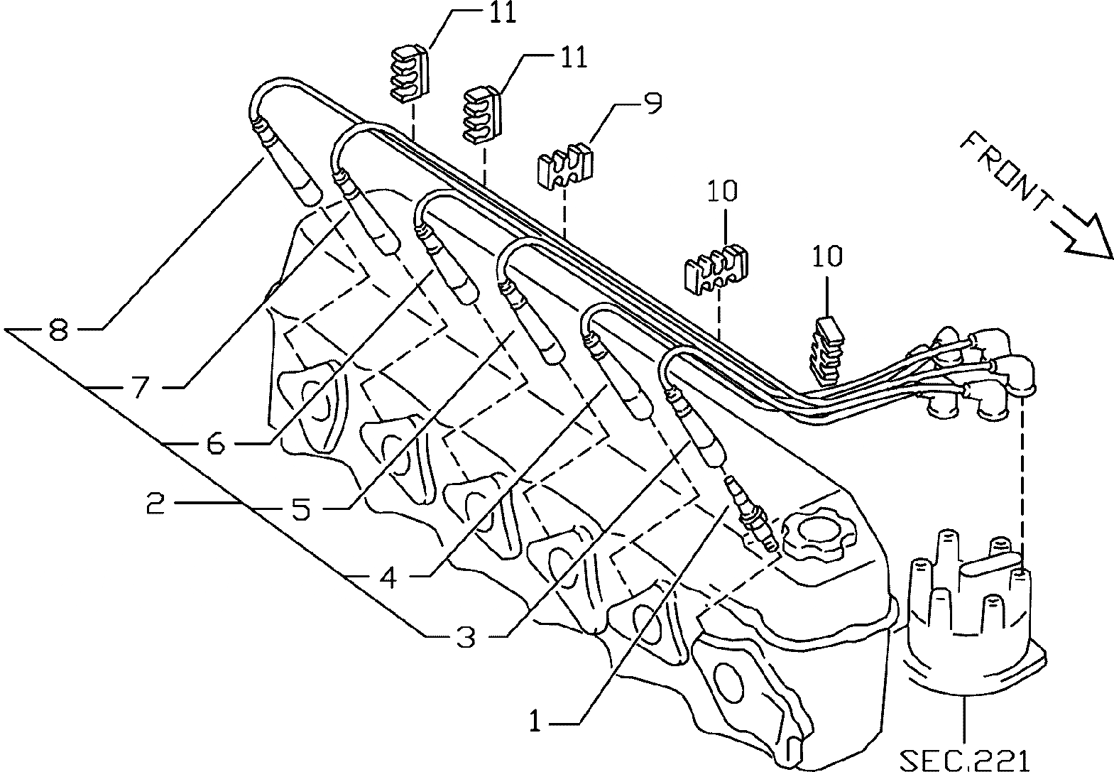 Схема запчастей Komatsu TB45-1 - IGNITION СИСТЕМА ДВИГАТЕЛЬ