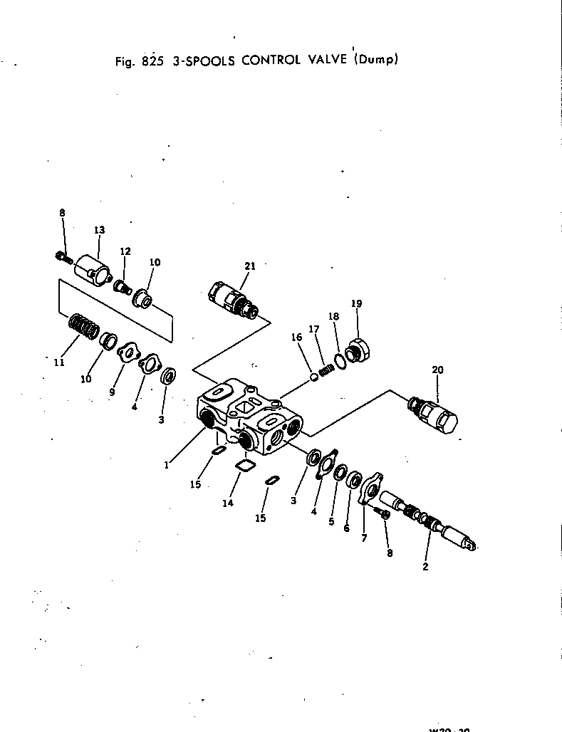 Схема запчастей Komatsu W30-1 - 3-Х СЕКЦИОНН.S УПРАВЛЯЮЩ. КЛАПАН (РАЗГРУЗКА) ОПЦИОННЫЕ КОМПОНЕНТЫ