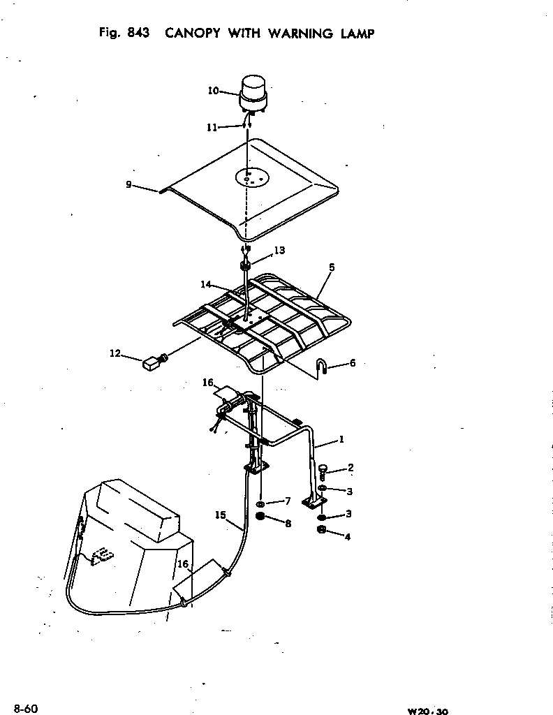 Схема запчастей Komatsu W30-1 - НАВЕС (С СИГНАЛЬН. ЛАМПА) ОПЦИОННЫЕ КОМПОНЕНТЫ