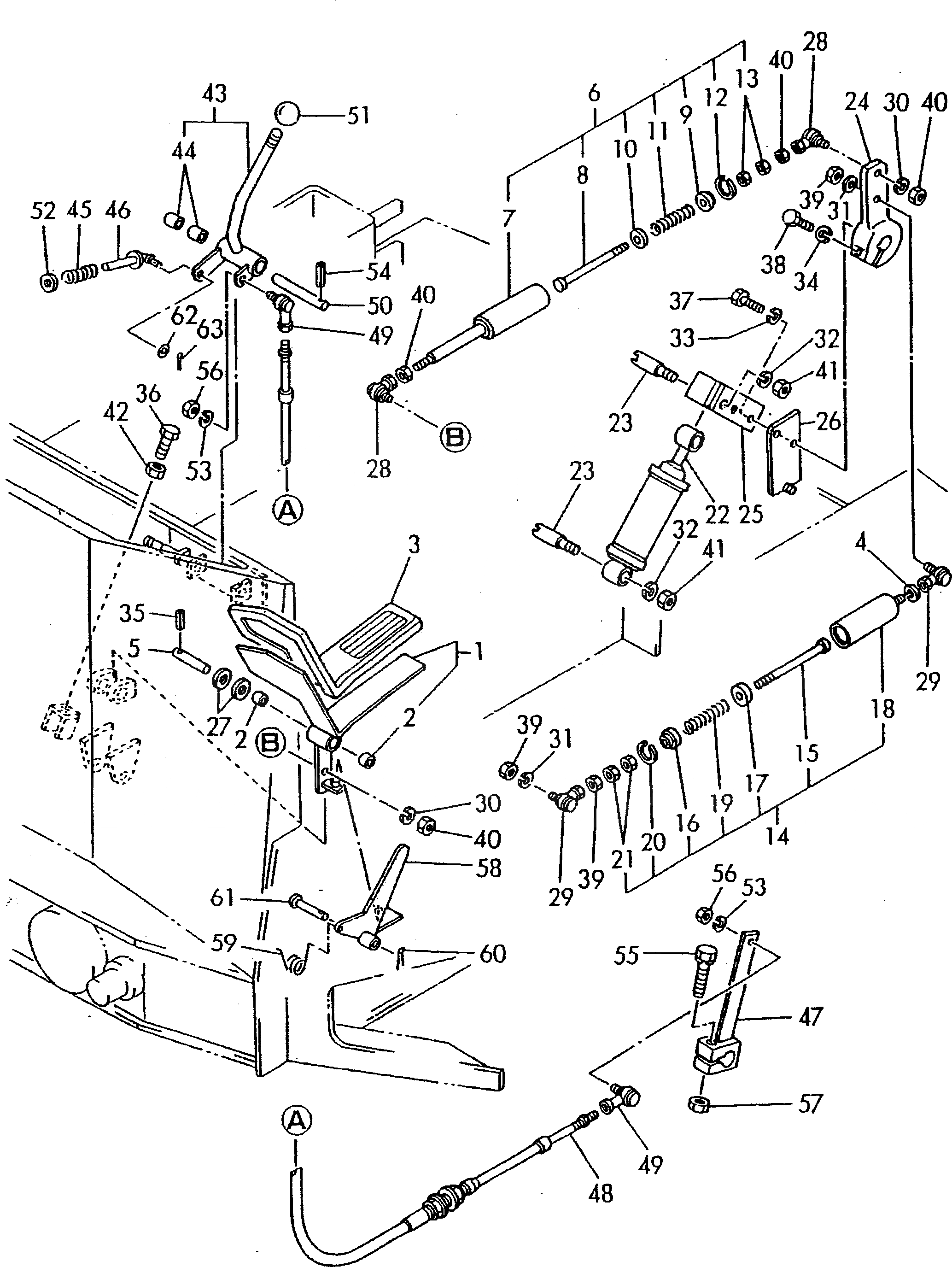 Схема запчастей Komatsu WA10-1 - SPEED-CHANGE РЫЧАГ¤ПЕДАЛЬ И МЕХАНИЗМ РУЛЕВ. УПРАВЛЕНИЕ И СИСТЕМА УПРАВЛЕНИЯ