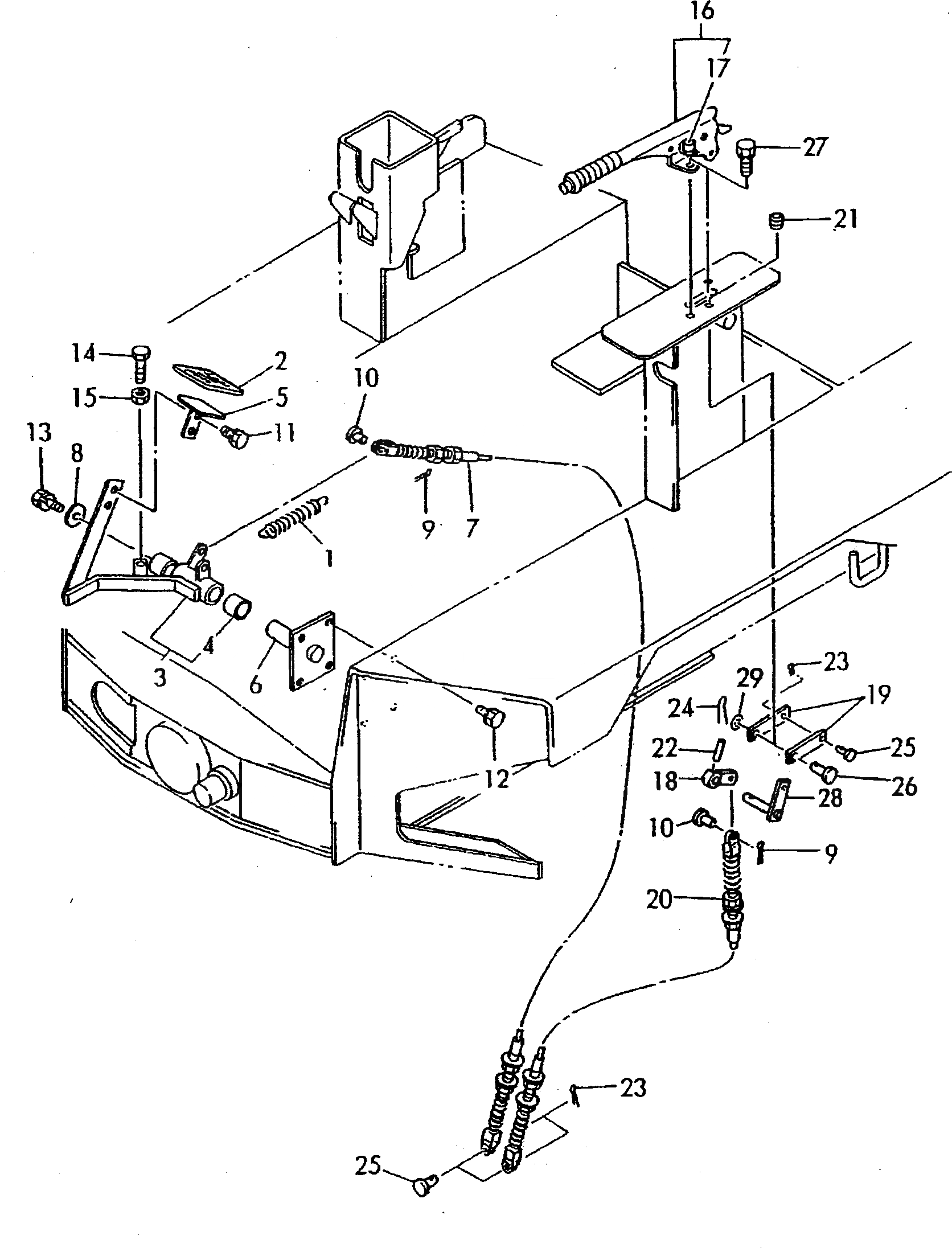 Схема запчастей Komatsu WA10-1 - РЫЧАГ СТОЯНОЧНОГО ТОРМОЗА И МЕХАНИЗМ РУЛЕВ. УПРАВЛЕНИЕ И СИСТЕМА УПРАВЛЕНИЯ