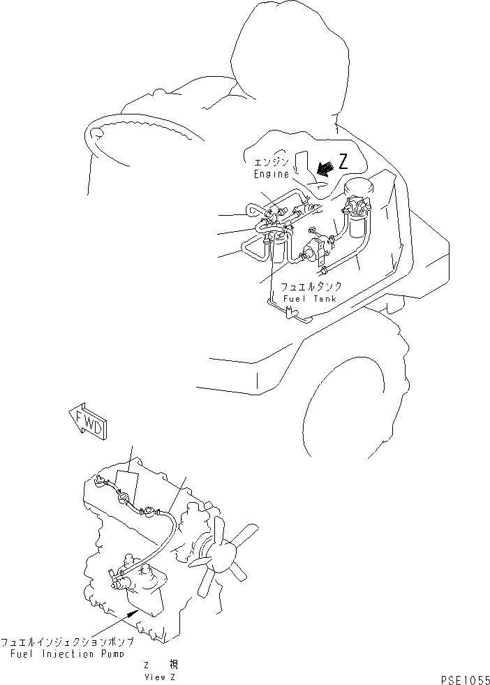 Схема запчастей Komatsu WA10-1 - ЧАСТИ ДЛЯ ПЕРИОДИЧ. ЗАМЕНЫ (/) (ТОПЛИВН. ШЛАНГИ) КАТАЛОГИ ЗЧ