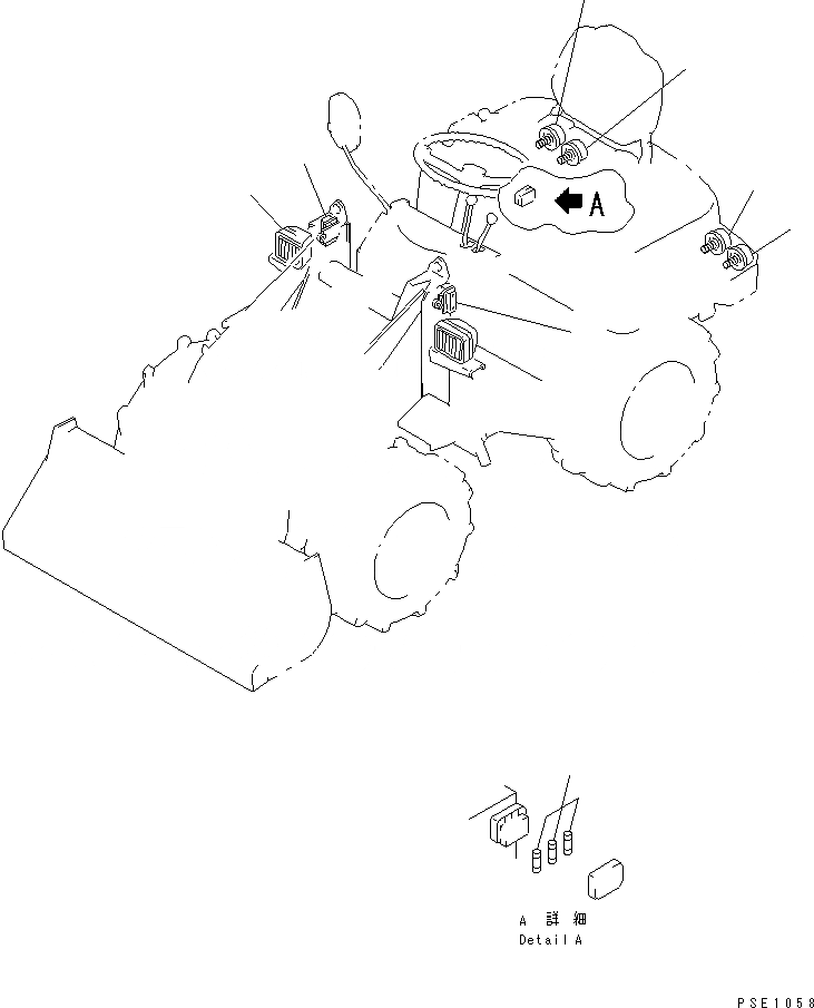 Схема запчастей Komatsu WA10-1 - ОСВЕЩЕНИЕ И ПРЕДОХРАНИТЕЛЬ КАТАЛОГИ ЗЧ