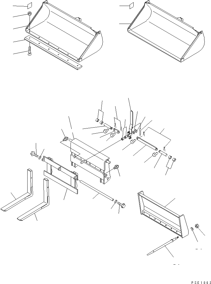Схема запчастей Komatsu WA10-1 - СПЕЦ. КОВШ КАТАЛОГИ ЗЧ