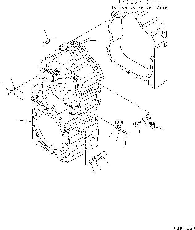 Схема запчастей Komatsu WA100-3-X - ТРАНСМИССИЯ (КОРПУС ТРАНСМИССИИ) (/)(№-) ТРАНСМИССИЯ