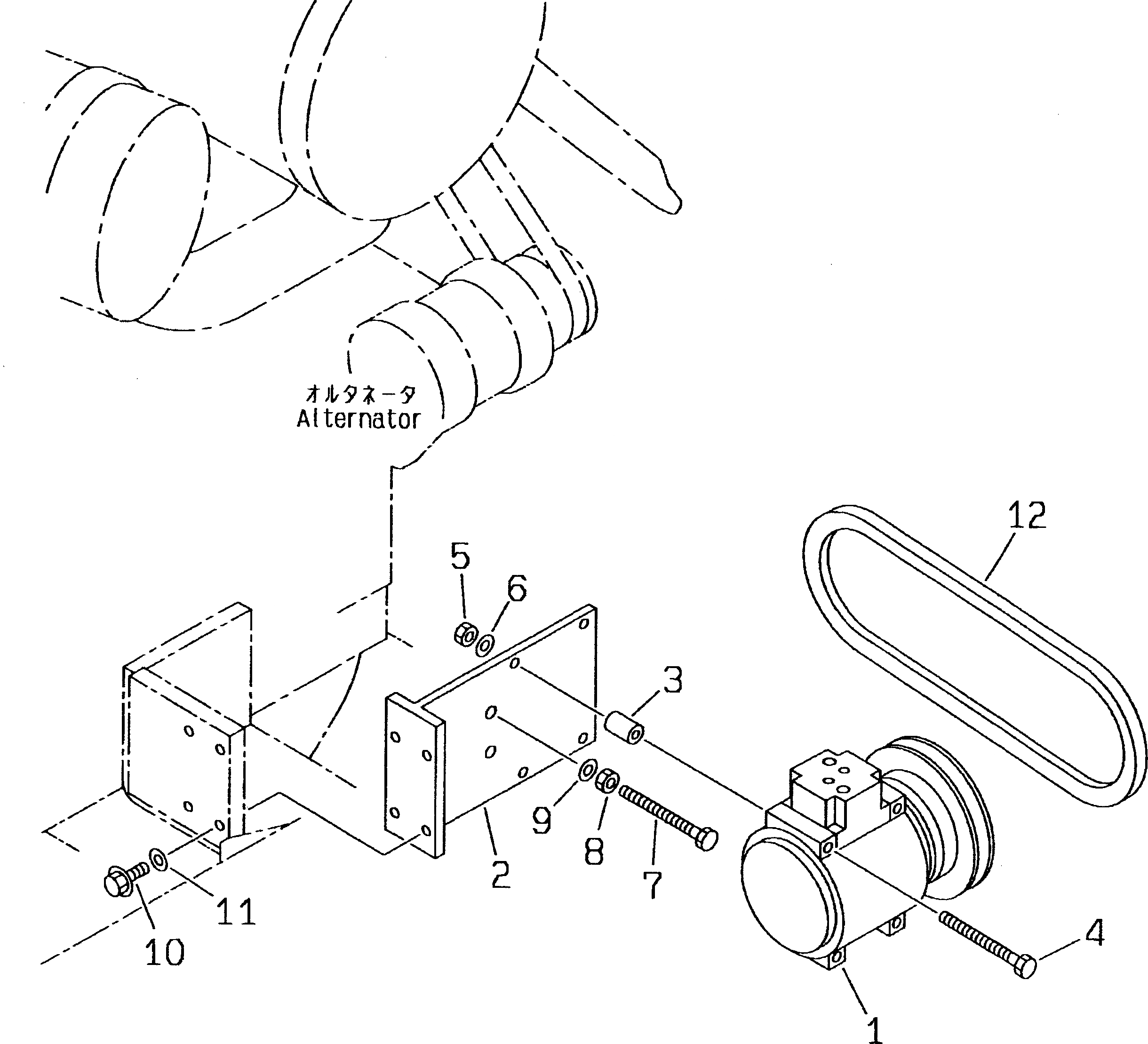 Схема запчастей Komatsu WA100-3-X - КОМПОНЕНТЫ КОНДИЦИОНЕРА (/8) (КРЕПЛЕНИЕ КОНДИЦИОНЕРА)(№-) РАМА И ЧАСТИ КОРПУСА