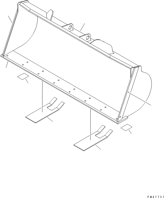 Схема запчастей Komatsu WA100-3-X - EXCAVATING КОВШ¤ .M (С РЕЖУЩ. КРОМКОЙ НА БОЛТАХ¤ .M)(№-) РАБОЧЕЕ ОБОРУДОВАНИЕ