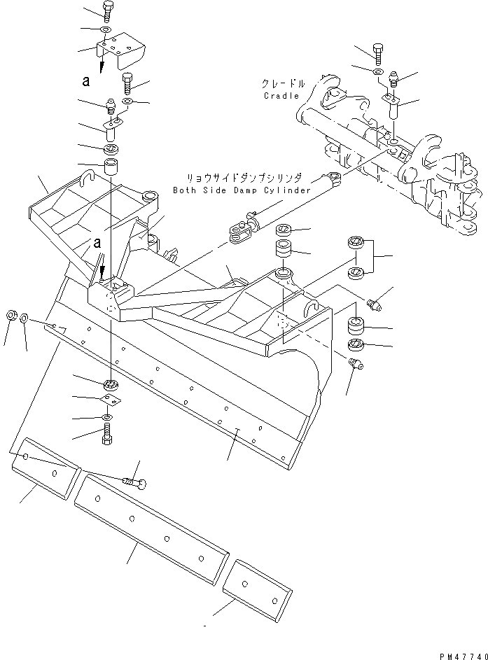Схема запчастей Komatsu WA100-3-X - КОВШ С 2-СТОРОНН. РАЗГРУЗКОЙ (/) (КОВШ)(№-) РАБОЧЕЕ ОБОРУДОВАНИЕ