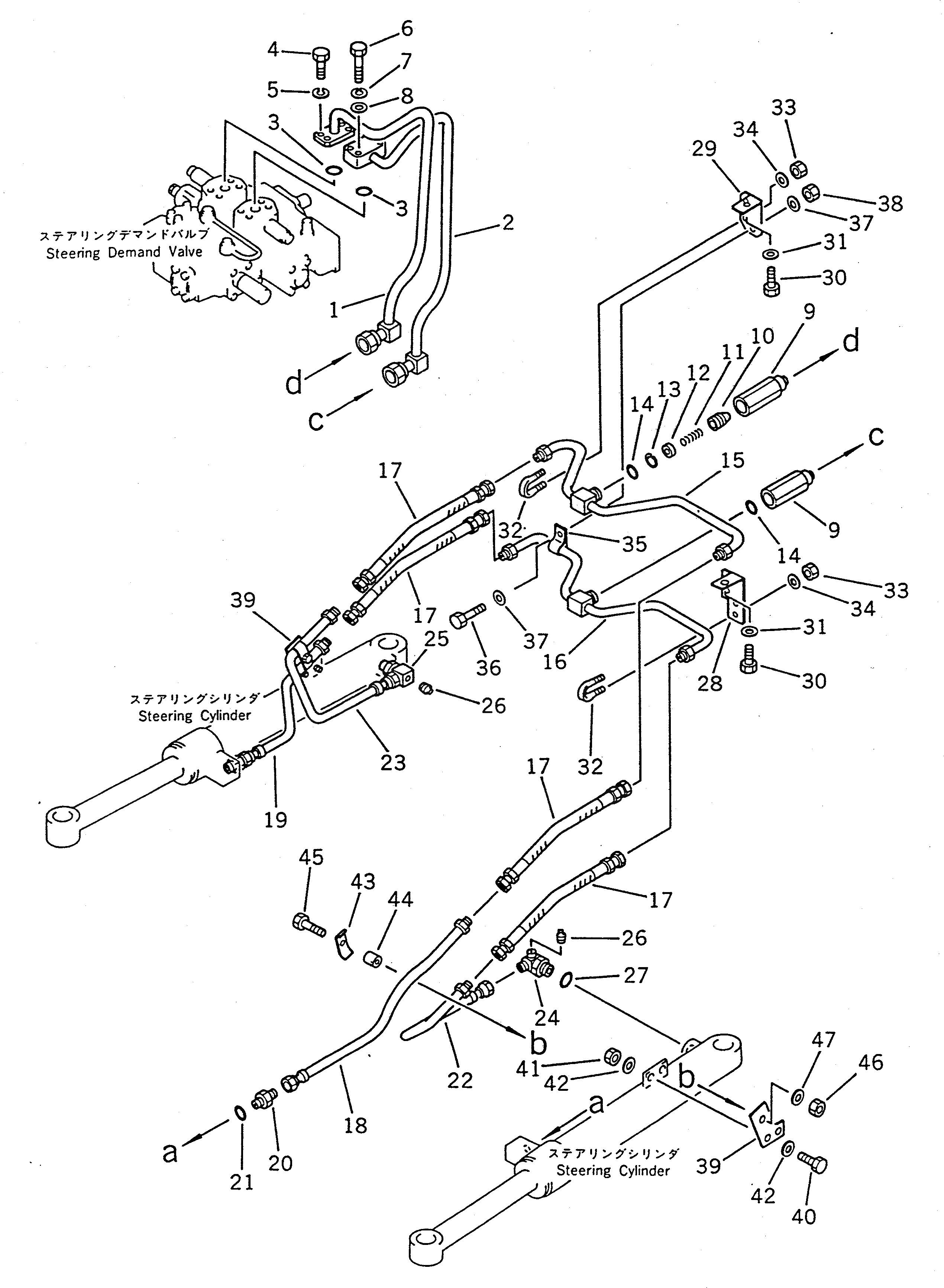 Схема запчастей Komatsu WA100-1 - РУЛЕВ. УПРАВЛЕНИЕ МАСЛОПРОВОДЯЩАЯ ЛИНИЯ(№-9999) РУЛЕВ. УПРАВЛЕНИЕ И СИСТЕМА УПРАВЛЕНИЯS