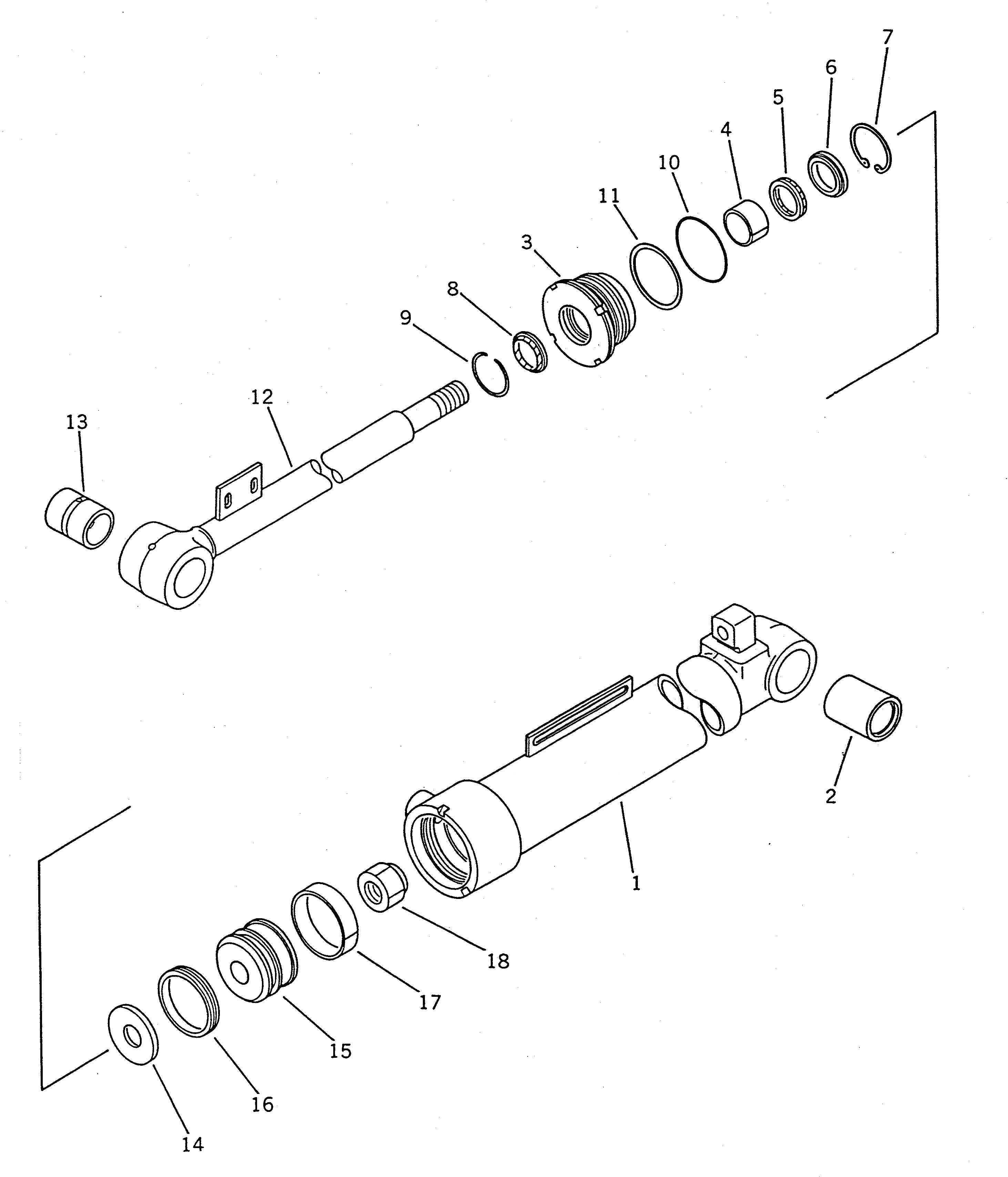 Схема запчастей Komatsu WA100-1 - ГИДРОЦИЛИНДР КОВША УПРАВЛ-Е РАБОЧИМ ОБОРУДОВАНИЕМ