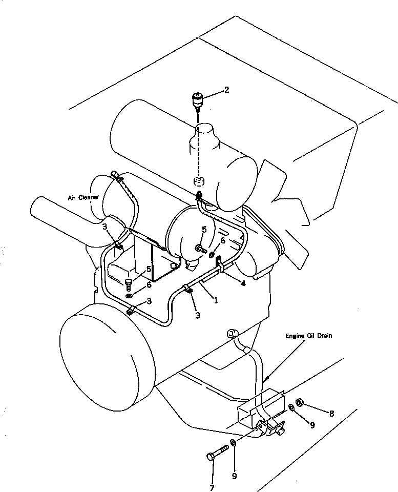 Схема запчастей Komatsu WA100-1 - ENGING КОМПОНЕНТЫ (TBG/ABE СПЕЦ-Я.)(№-9999) СПЕЦ. APPLICATION ЧАСТИ