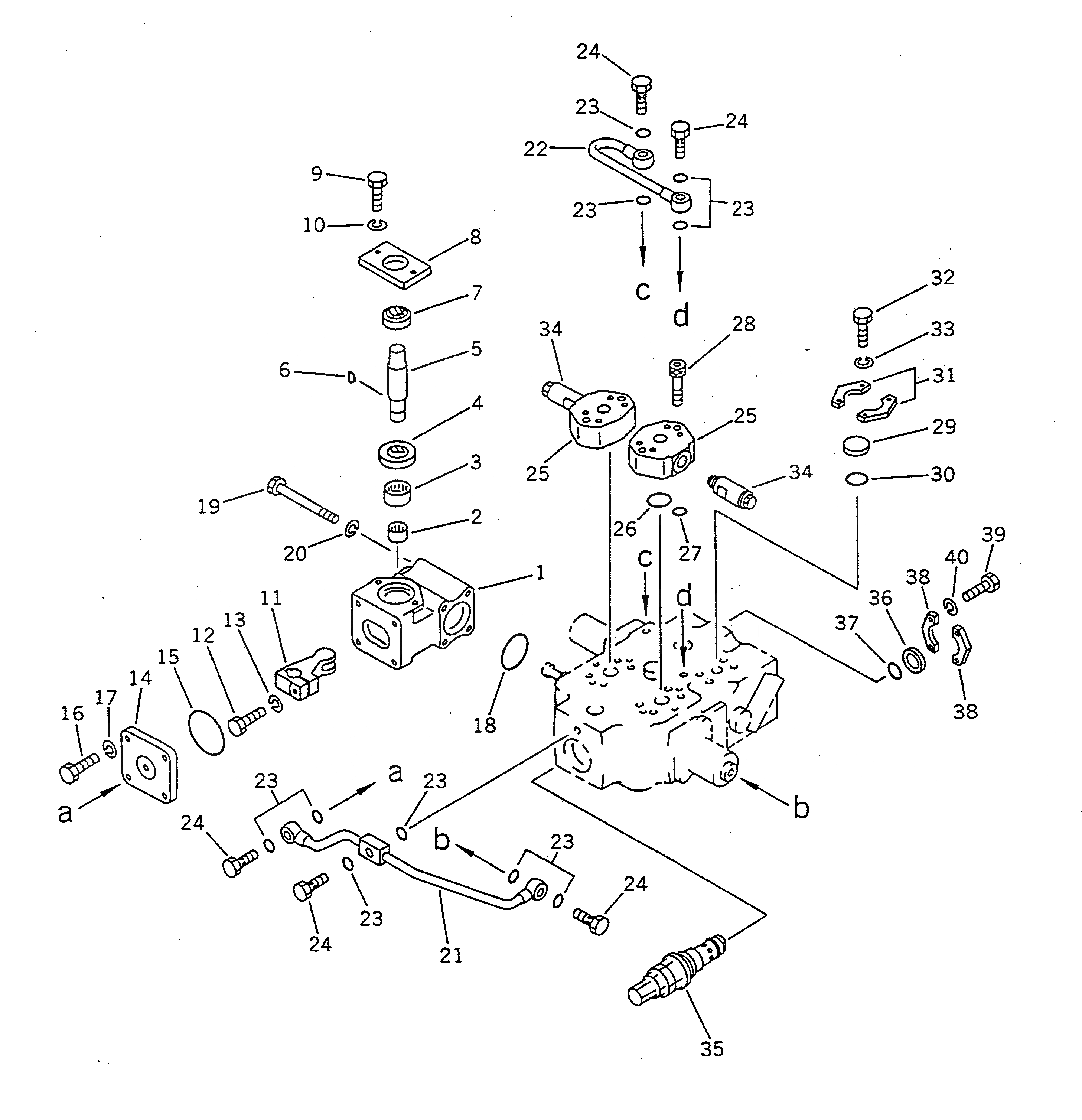 Схема запчастей Komatsu WA100-1 - РУЛЕВ. УПРАВЛЕНИЕ ЗАПРАШИВАЮЩ. КЛАПАН (/)(№-9999) РУЛЕВ. УПРАВЛЕНИЕ И СИСТЕМА УПРАВЛЕНИЯ