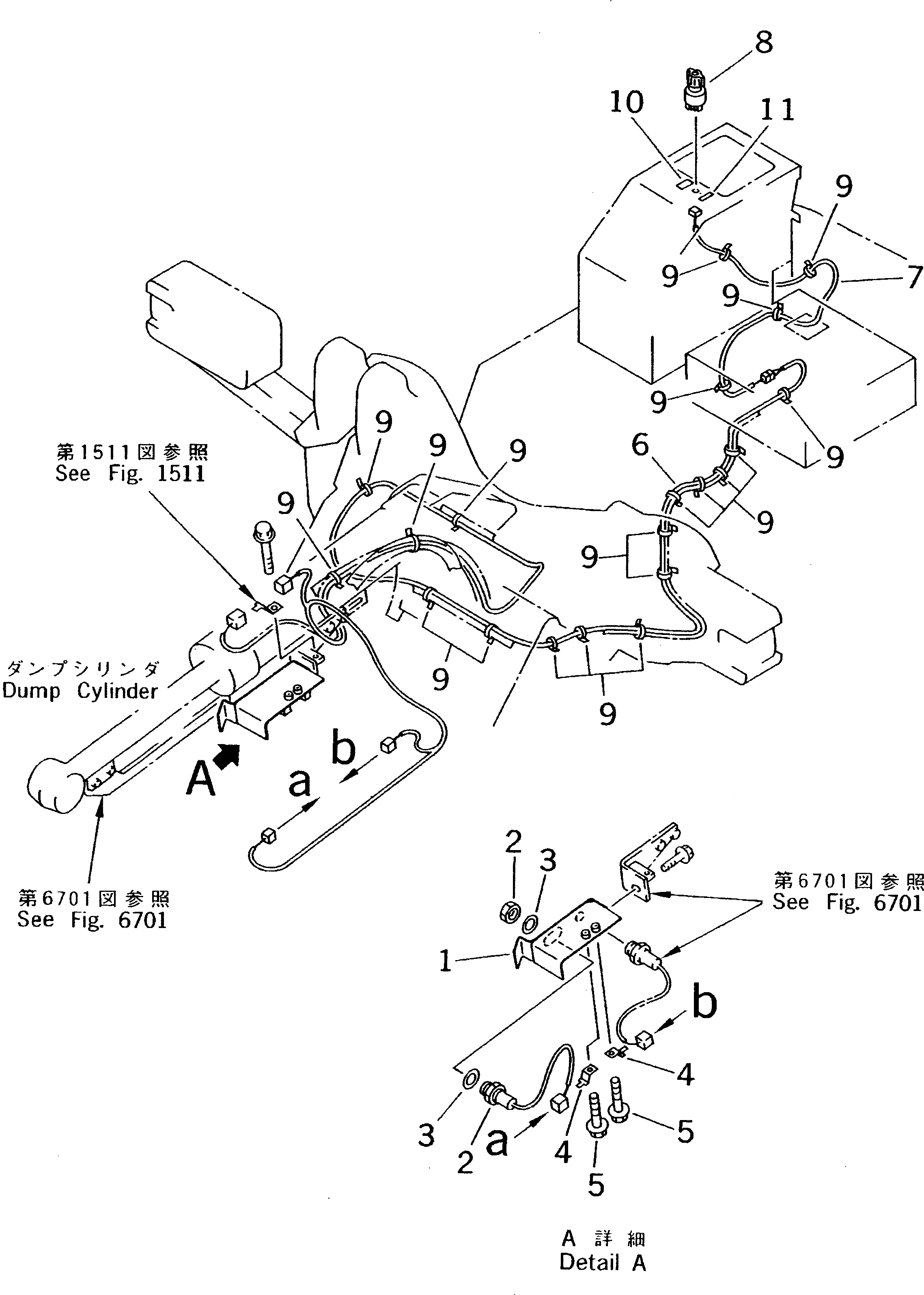 Схема запчастей Komatsu WA100-3-XW - ПОЗИЦИОНЕР КОВШАДВОЙН. ПЕРЕКЛЮЧАТЕЛЬ(№-) УПРАВЛ-Е РАБОЧИМ ОБОРУДОВАНИЕМ