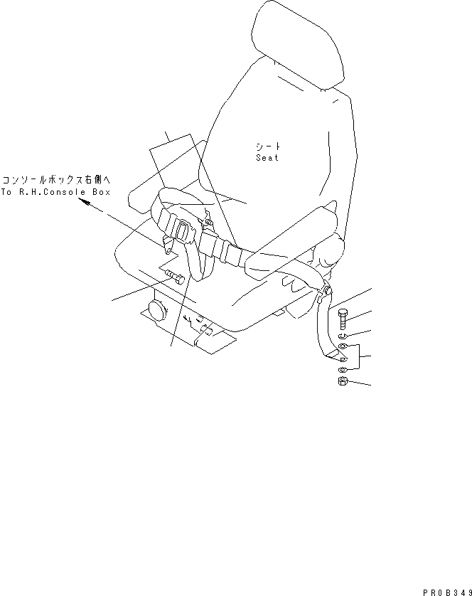 Схема запчастей Komatsu WA100-3-HW - РЕМЕНЬ БЕЗОПАСНОСТИ (ДЛЯ СИД-Я С ПОДВЕСКОЙ) (С НАВЕСОМ) КАБИНА ОПЕРАТОРА И СИСТЕМА УПРАВЛЕНИЯ