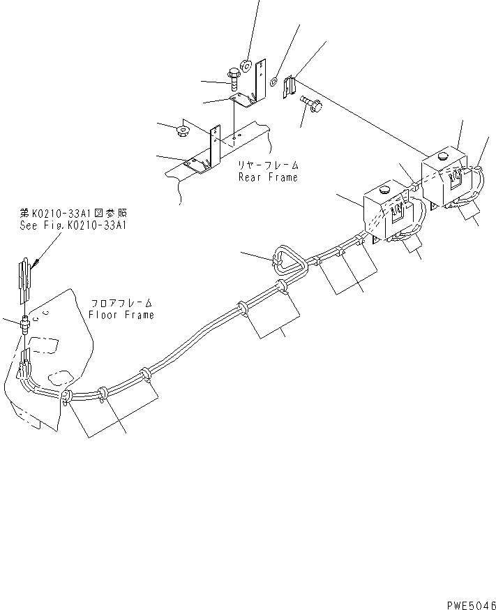 Схема запчастей Komatsu WA100-3-HW - ОМЫВАТЕЛЬ СТЕКЛА БАК (С КАБИНОЙ ДЛЯ 2 ЧЕЛ.) КАБИНА ОПЕРАТОРА И СИСТЕМА УПРАВЛЕНИЯ