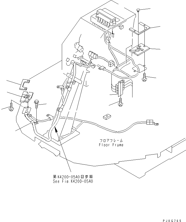 Схема запчастей Komatsu WA100-3-HW - ПОЛ (ПОЛ Э/ПРОВОДКА) (Э/ПРОВОДКА ЭЛЕМЕНТЫ КРЕПЛЕНИЯ) (ОБОГРЕВАТЕЛЬ.) (С КАБИНОЙ ДЛЯ 2 ЧЕЛ..ТАХОГРАФ)(№-) КАБИНА ОПЕРАТОРА И СИСТЕМА УПРАВЛЕНИЯ