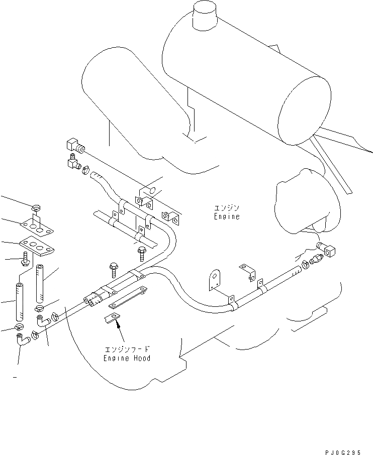 Схема запчастей Komatsu WA100-3-HW - ГИДР. ПРОВОД. ОБОГРЕВАТЕЛЯ (ОБОГРЕВАТЕЛЬ.) (С КАБИНОЙ ДЛЯ 2 ЧЕЛ. И ТАХОГРАФ)(№-) КАБИНА ОПЕРАТОРА И СИСТЕМА УПРАВЛЕНИЯ