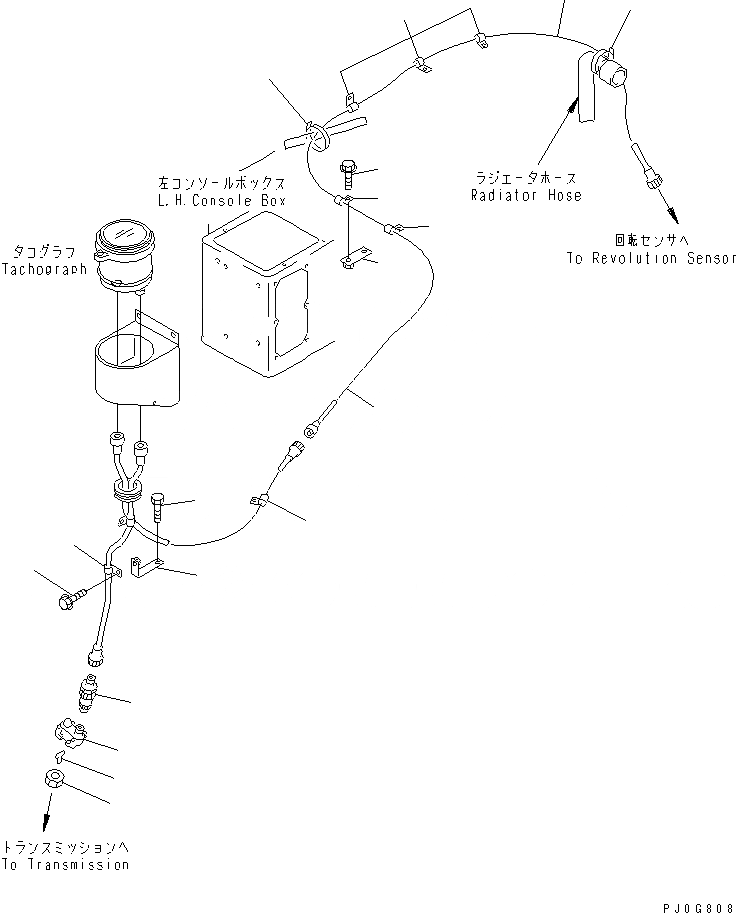 Схема запчастей Komatsu WA100-3-HW - ПОЛ (ОБОГРЕВАТЕЛЬ.) (С КАБИНОЙ ДЛЯ 2 ЧЕЛ. И ТАХОГРАФ)(№-) КАБИНА ОПЕРАТОРА И СИСТЕМА УПРАВЛЕНИЯ