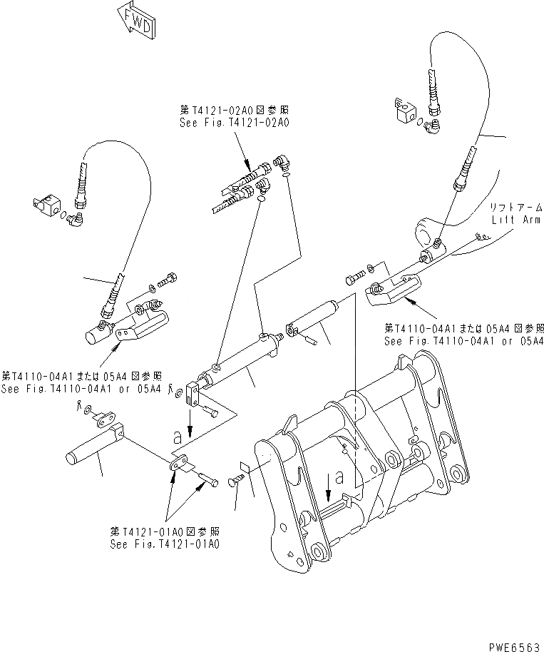 Схема запчастей Komatsu WA100-3-HW - СОЕДИНИТ. УСТР-ВО (БЛОКИР. ЦИЛИНДР КРЕПЛЕНИЕ) (ДЛЯ P.A.P. ИЛИ S.P.A.P.) РАБОЧЕЕ ОБОРУДОВАНИЕ