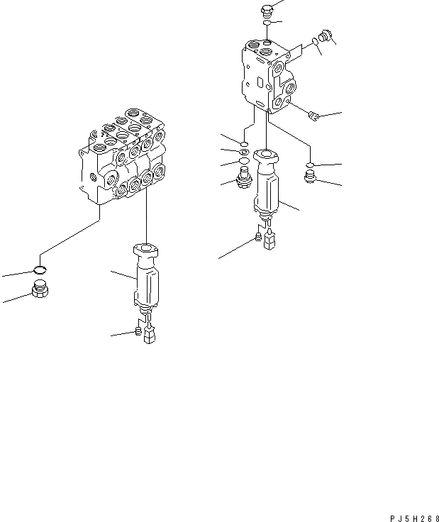 Схема запчастей Komatsu WA100-3-HW - УПРАВЛЯЮЩ. КЛАПАН (5-СЕКЦИОНН.) (/) ОСНОВН. КОМПОНЕНТЫ И РЕМКОМПЛЕКТЫ