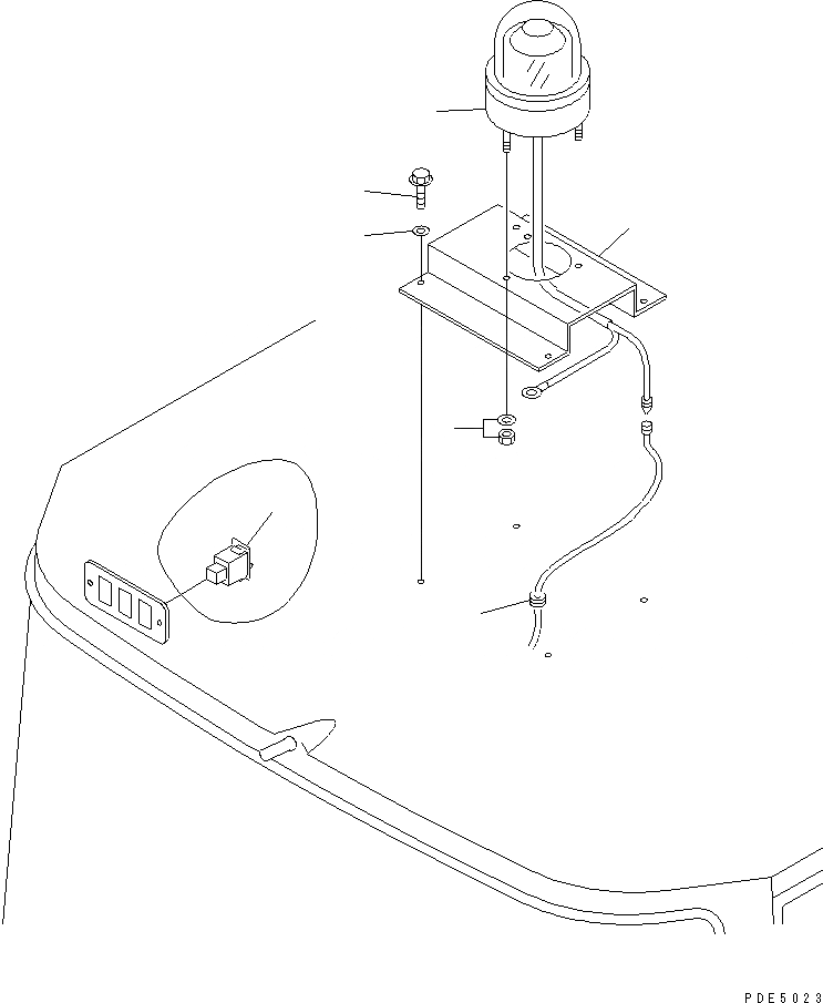 Схема запчастей Komatsu WA100-3A-SN - ПРОБЛЕСК. МАЯК (С КАБИНОЙ ДЛЯ 2 ЧЕЛ.) ЭЛЕКТРИКА