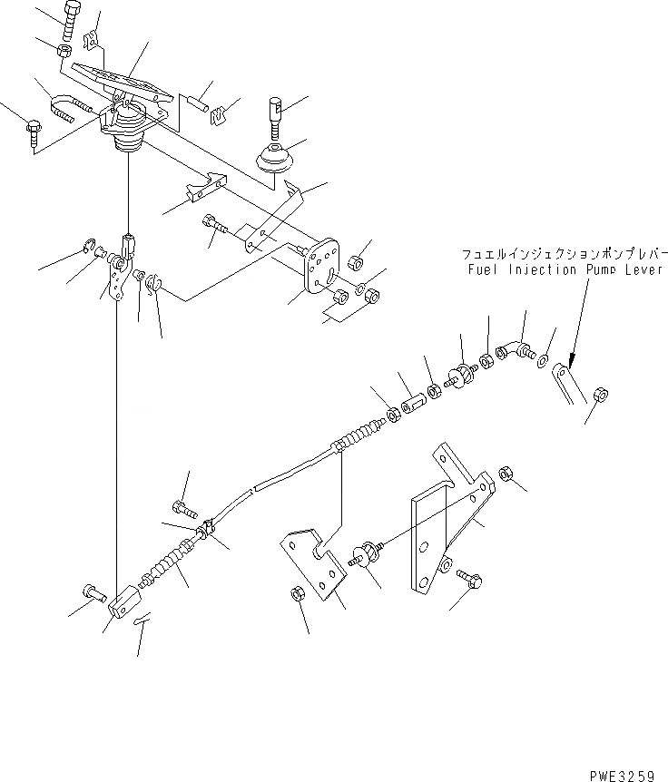Схема запчастей Komatsu WA100-3A-SN - УПРАВЛ-Е ДВИГАТЕЛЕМ КАБИНА ОПЕРАТОРА И СИСТЕМА УПРАВЛЕНИЯ