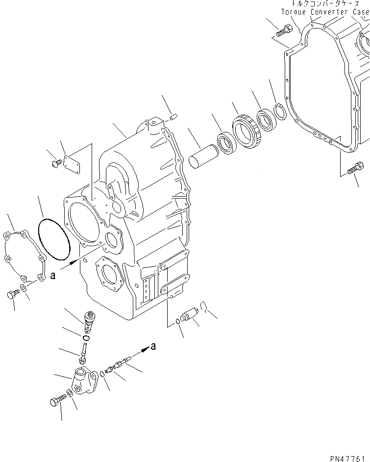 Схема запчастей Komatsu WA100-3A-S - ТРАНСМИССИЯ (КОРПУС ТРАНСМИССИИ) (/)(№-) ГИДРОТРАНСФОРМАТОР И ТРАНСМИССИЯ