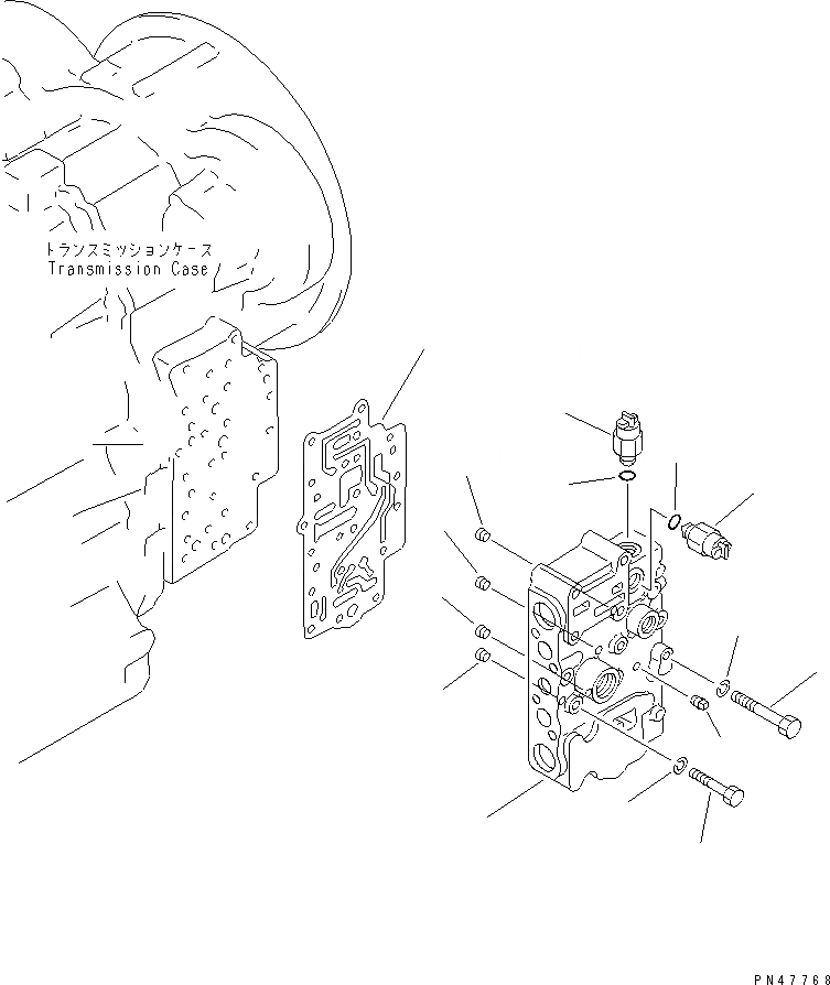 Схема запчастей Komatsu WA100-3A-S - КЛАПАН УПРАВЛЕНИЯ ТРАНСМИССИЕЙ (КРЕПЛЕНИЕ)(№-) ГИДРОТРАНСФОРМАТОР И ТРАНСМИССИЯ