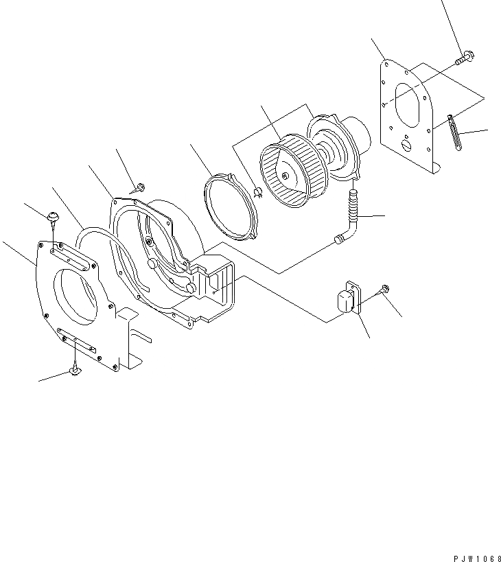 Схема запчастей Komatsu WA100-3A-S - КОНДИЦ. ВОЗДУХА COMPONENT ЧАСТИ (БЛОК КОНДИЦИОНЕРА ВНУТР. ЧАСТИ¤ /)(№-) РАМА И ЧАСТИ КОРПУСА