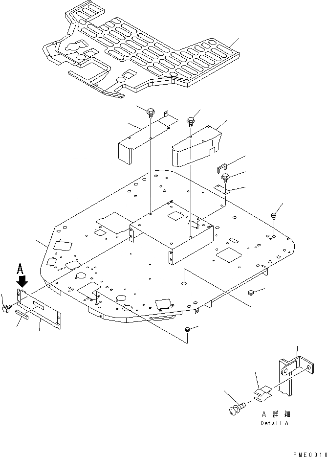 Схема запчастей Komatsu WA100-3A-SW - ОСНОВН. КОНСТРУКЦИЯ (С 5-СЕКЦИОНН. УПРАВЛЯЮЩ. КЛАПАН)(№-) РАМА И ЧАСТИ КОРПУСА