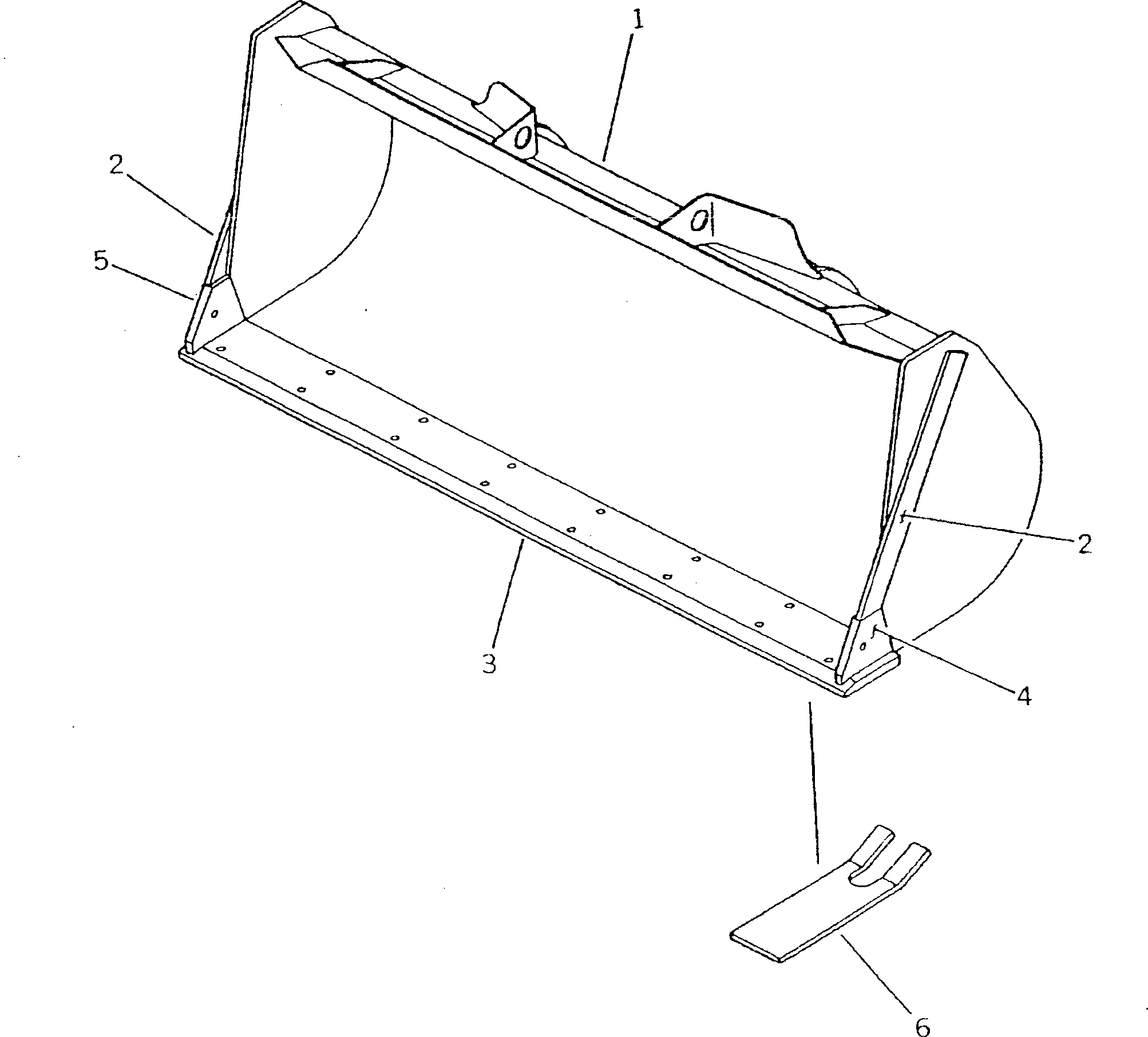 Схема запчастей Komatsu WA100-3A-SW - SNOW КОВШ¤ .M (С РЕЖУЩ. КРОМКОЙ НА БОЛТАХ¤ .M)(№-) РАБОЧЕЕ ОБОРУДОВАНИЕ