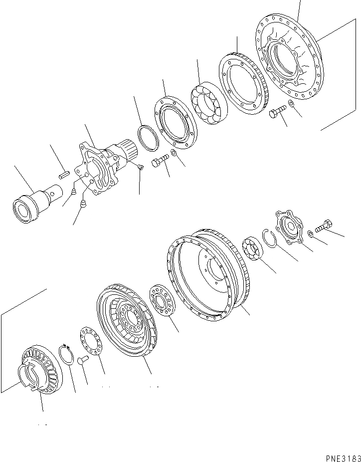 Схема запчастей Komatsu WA100-3A - ГИДРОТРАНСФОРМАТОР ГИДРОТРАНСФОРМАТОР И ТРАНСМИССИЯ