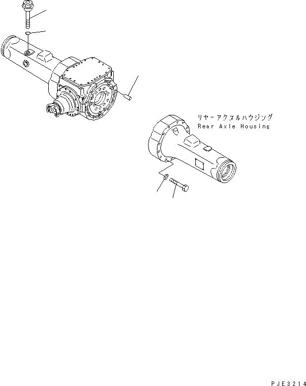 Схема запчастей Komatsu WA100-3A - ЗАДН. МОСТ (КРЕПЛЕНИЕ КОЖУХА МОСТА) ГИДРОТРАНСФОРМАТОР И ТРАНСМИССИЯ