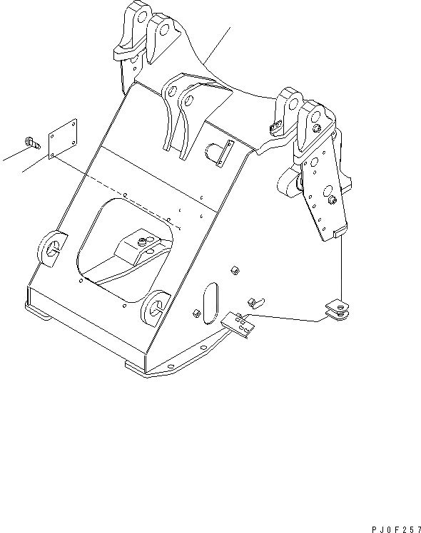 Схема запчастей Komatsu WA100-3A - ПЕРЕДН. РАМА (СПЕЦ-Я ДЛЯ УТИЛИЗАЦИИ ПРОМ. ОТХОДОВ) ОСНОВНАЯ РАМА И ЕЕ ЧАСТИ