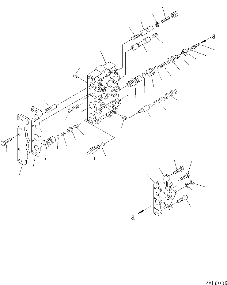 Схема запчастей Komatsu WA100-3-H - КЛАПАН УПРАВЛЕНИЯ ТРАНСМИССИЕЙ (/) (ВЕРХНИЙ КЛАПАН)(№-()) ГИДРОТРАНСФОРМАТОР И ТРАНСМИССИЯ