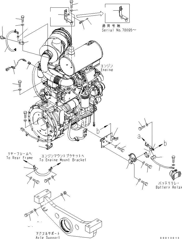 Схема запчастей Komatsu WA100-5 - Э/ПРОВОДКА ДВИГАТЕЛЯ (/) (STARTER Э/ПРОВОДКА И ДАТЧИК) КОМПОНЕНТЫ ДВИГАТЕЛЯ