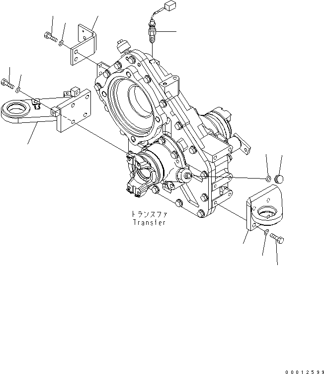 Схема запчастей Komatsu WA100-5 - ПЕРЕДАЧА КРЕПЛЕНИЕ (ТАХОГРАФ) ТРАНСМИССИЯ